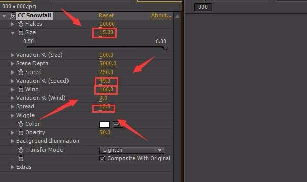 ae制作出雪花中美女效果图片的详细操作方法截图