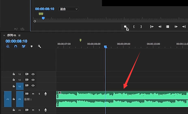 Premiere音频编辑添加节点的操作过程截图