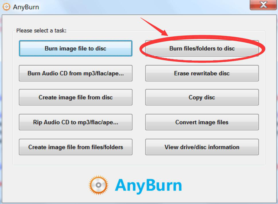 我来教你AnyBurn如何将数据刻录到光盘。