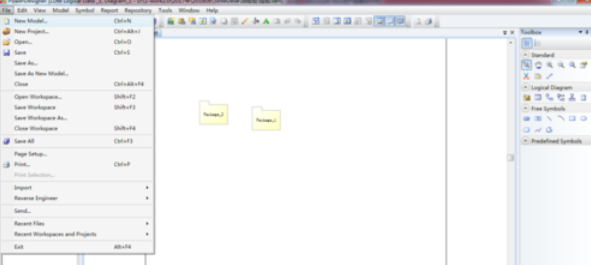Power Designer中数据流图的创建具体方法截图