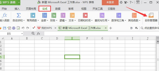 wps2007中使用名称管理器的详细操作步骤截图