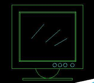 AutoCAD2016绘制电脑液晶显示器平面图的操作步骤截图