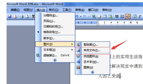 Microsoft Office 2003文档设置背景图片的具体操作过程截图