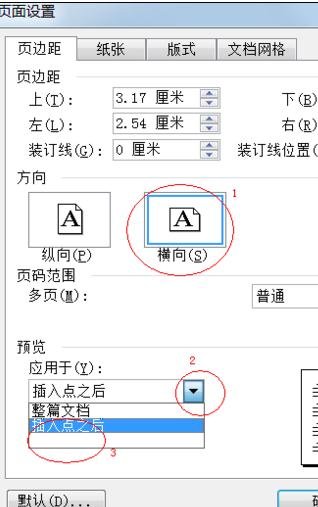 Microsoft Office 2003设置任意页为横向页面的操作教程截图