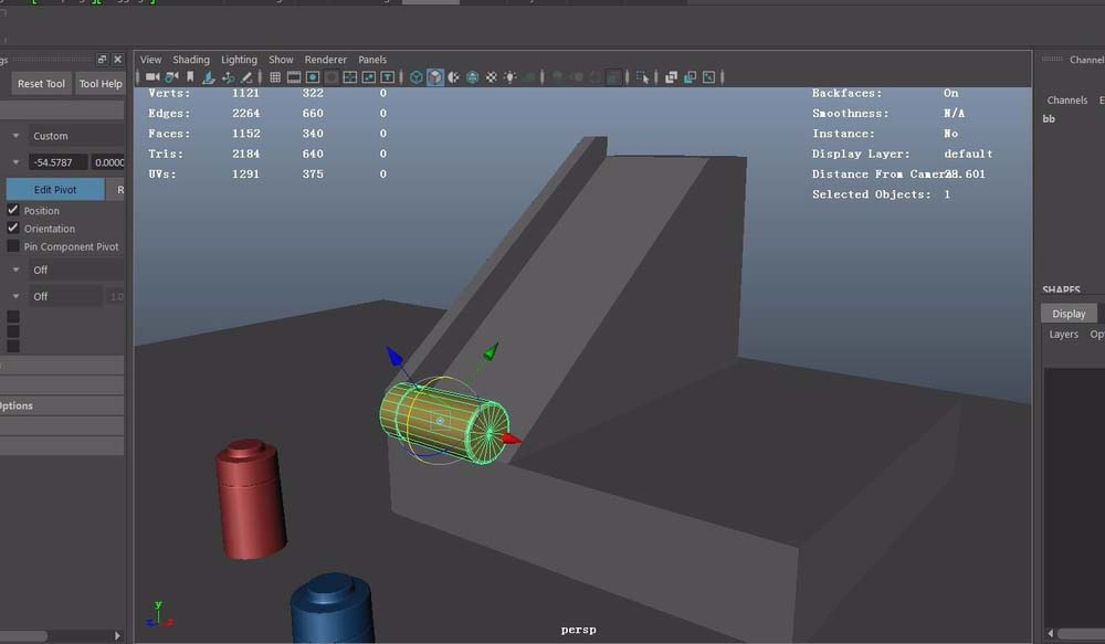 maya模型改变中心点和方向的具体操作步骤截图