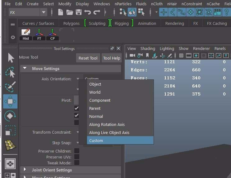 maya模型改变中心点和方向的具体操作步骤截图
