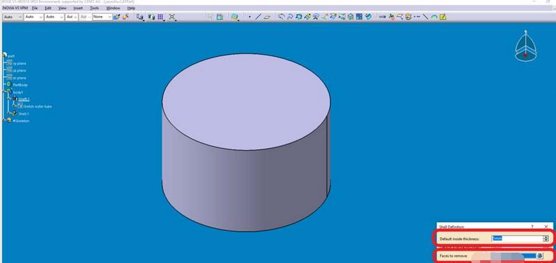 Catia使用抽壳命令的详细操作教程截图