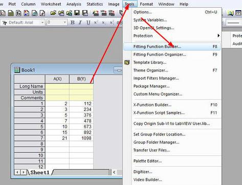 Origin拟合曲线的使用方法截图
