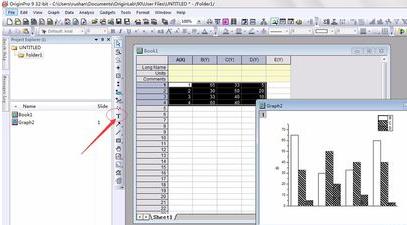 Origin制作柱状图的操作方法截图