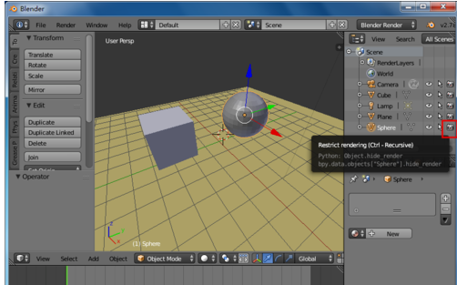 Blender让物体不渲染的详细步骤介绍截图