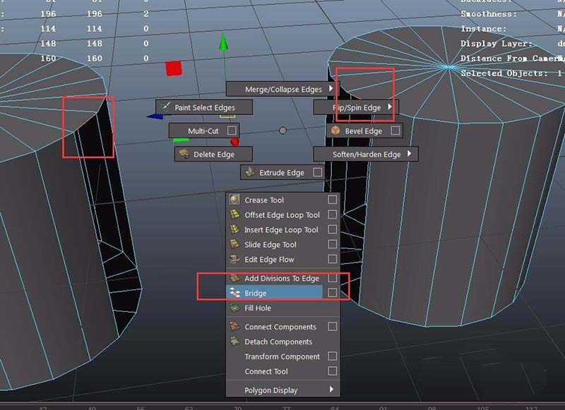 maya将两个物桥连接的方法步骤截图