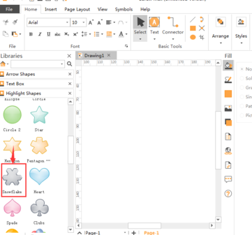 亿图流程图制作软件设计高亮雪花图的方法步骤截图