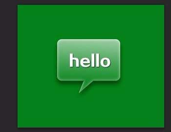 photoshop cs6制作绿色对话的方法步骤截图