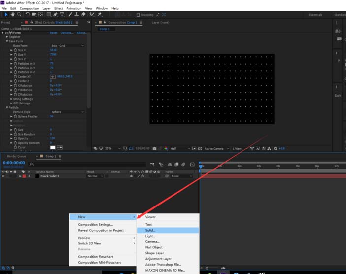 AE设计背景矩阵方格抖动效果的操作方法截图