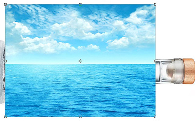 Photoshop将风景装到瓶中的操作方法截图