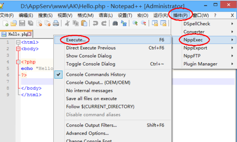Notepad++编译运行php的操作操作步骤截图