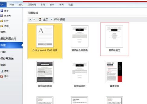 Word 2010创建模板的具体步骤截图