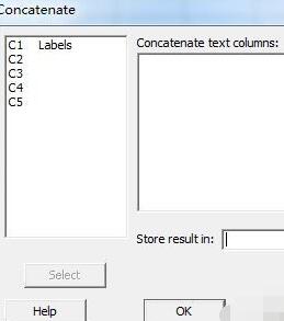 minitab把多列数据连接组合成一列的操作方法截图