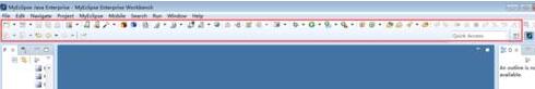 MyEclipse工具栏设置显示出来的简单方法截图