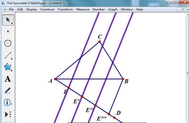 几何画板四等分三角形任意一边的详细步骤截图
