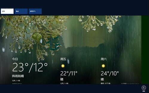 win8电脑使用天气应用的操作方法截图