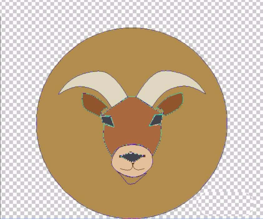 Photoshop制作圆形金牛座图案的操作方法截图