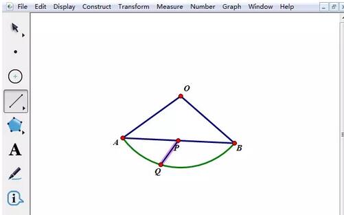 几何画板构造弓形阴影的操作教程截图