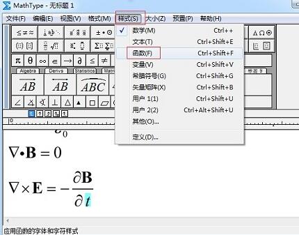 MathType输入麦克斯维方程组微分形式的操作方法截图