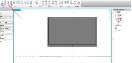 Revit做一个显示屏族的操作方法截图