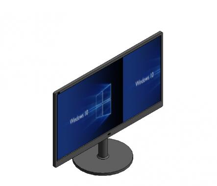 Revit做一个显示屏族的操作方法截图