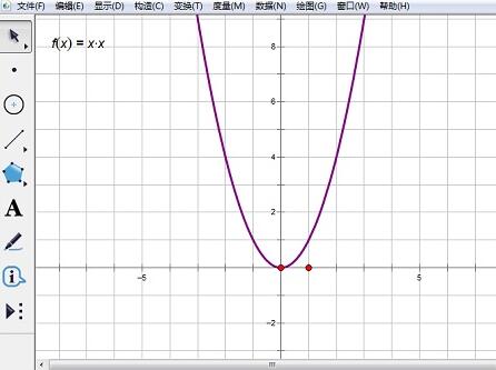 几何画板绘制抛物线上一点的切线的操作方法截图
