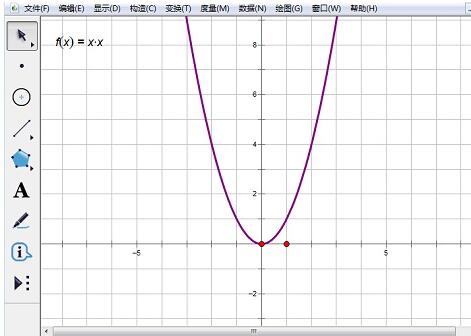 几何画板绘制抛物线上一点的切线的操作方法截图