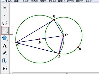 几何画板绘制圆的切线的详细方法截图