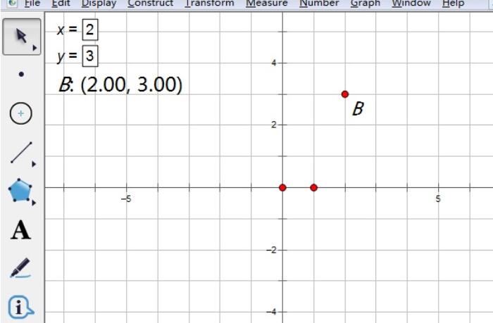 使用几何画板作点满足给定坐标值的操作截图