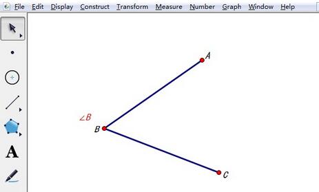 几何画板标角度为∠B的操作方法截图