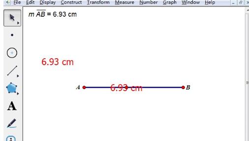 几何画板在线段上标注长度的详细方法截图