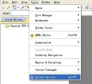 cuteftp中进行设置中文的操作方法截图