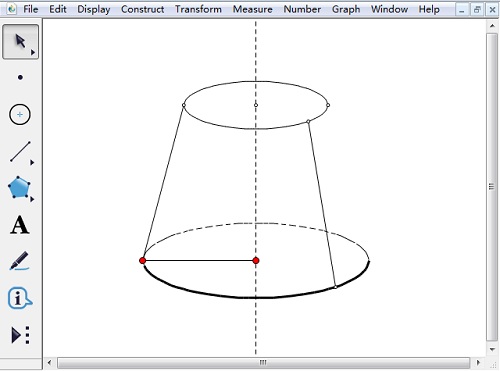 几何画板绘制半圆的操作方法截图