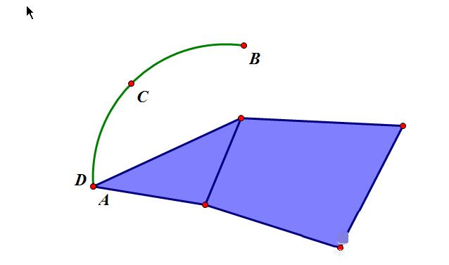 几何画板利用弧制作三角形折叠效果图的详细方法截图