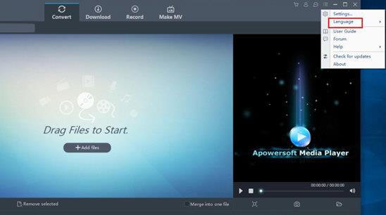 视频转换王怎么设置中文 视频转换王设置中文的具体方法截图