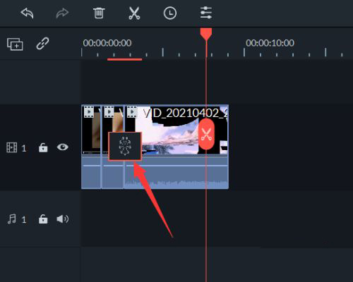 万兴喵影怎样设置瞳孔转场特效?filmora画面转场效果制作步骤截图