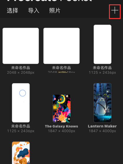procreate pocket如何导入画笔。