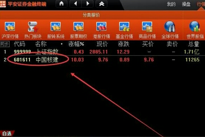 平安证券金融终端怎么添加自选股?平安证券金融终端添加自选股的方法截图