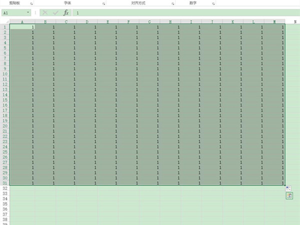 怎么全选excel表格的全部数据?excel选择全部数据教程截图