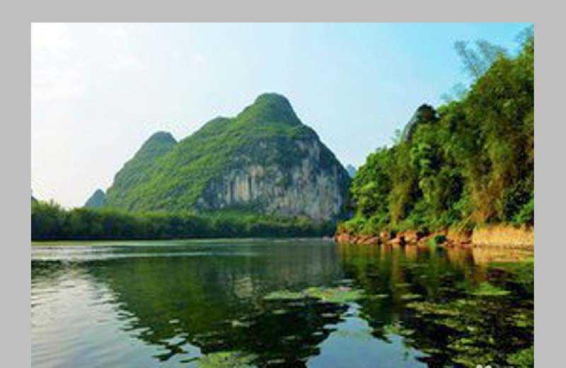 ps怎么给图片制作水墨山水画效果