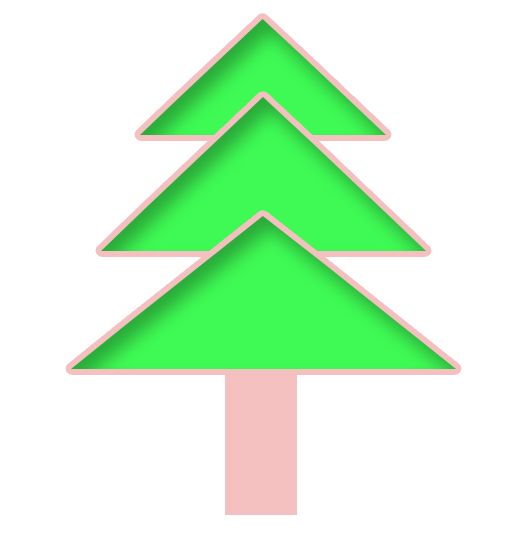 ps怎么画一颗卡通的圣诞树(4)