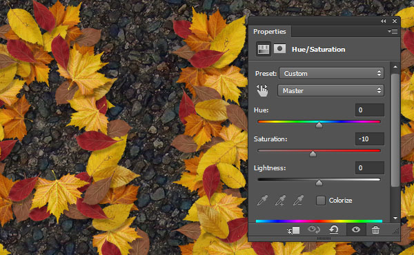 ps怎么绘制萧瑟的秋天落叶字效(14)