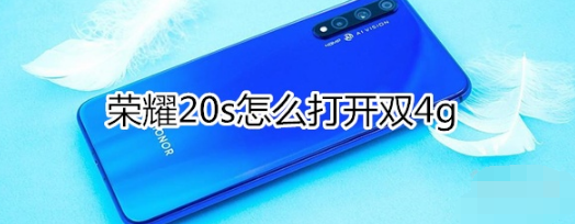 荣耀20s如何打开双4g。