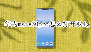 华为mate30pro如何打开双4g。