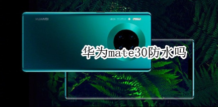 华为mate30支持防水吗